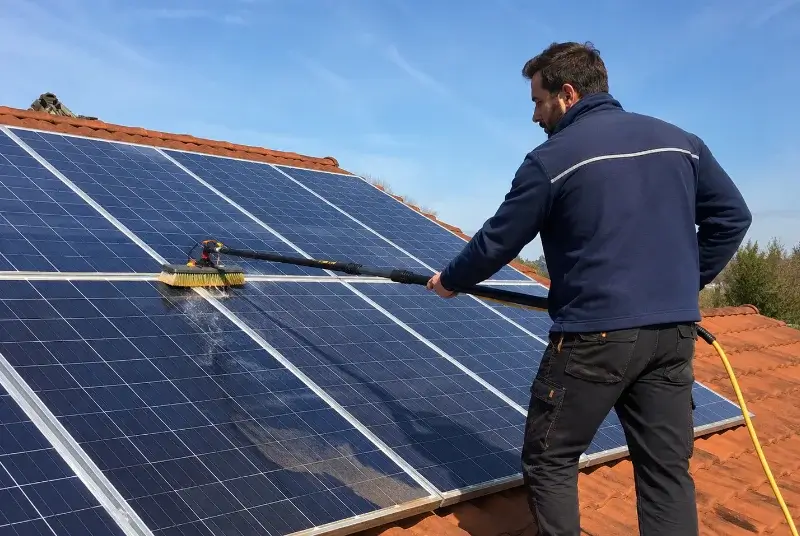 Nettoyage et entretien de panneaux solaires à la Motte-Fanjas