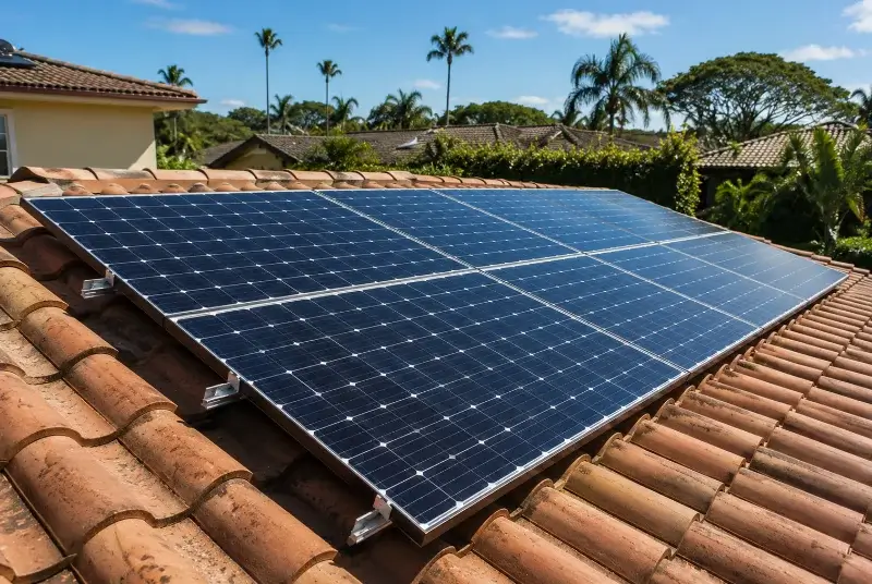 Installation de panneaux solaires à la Motte-Fanjas